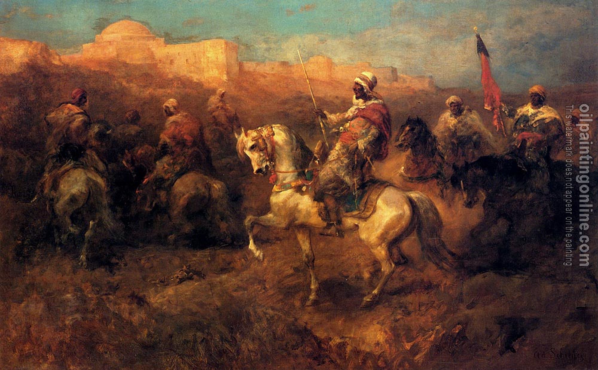 Adolf Schreyer - Arab Horsemen On The March